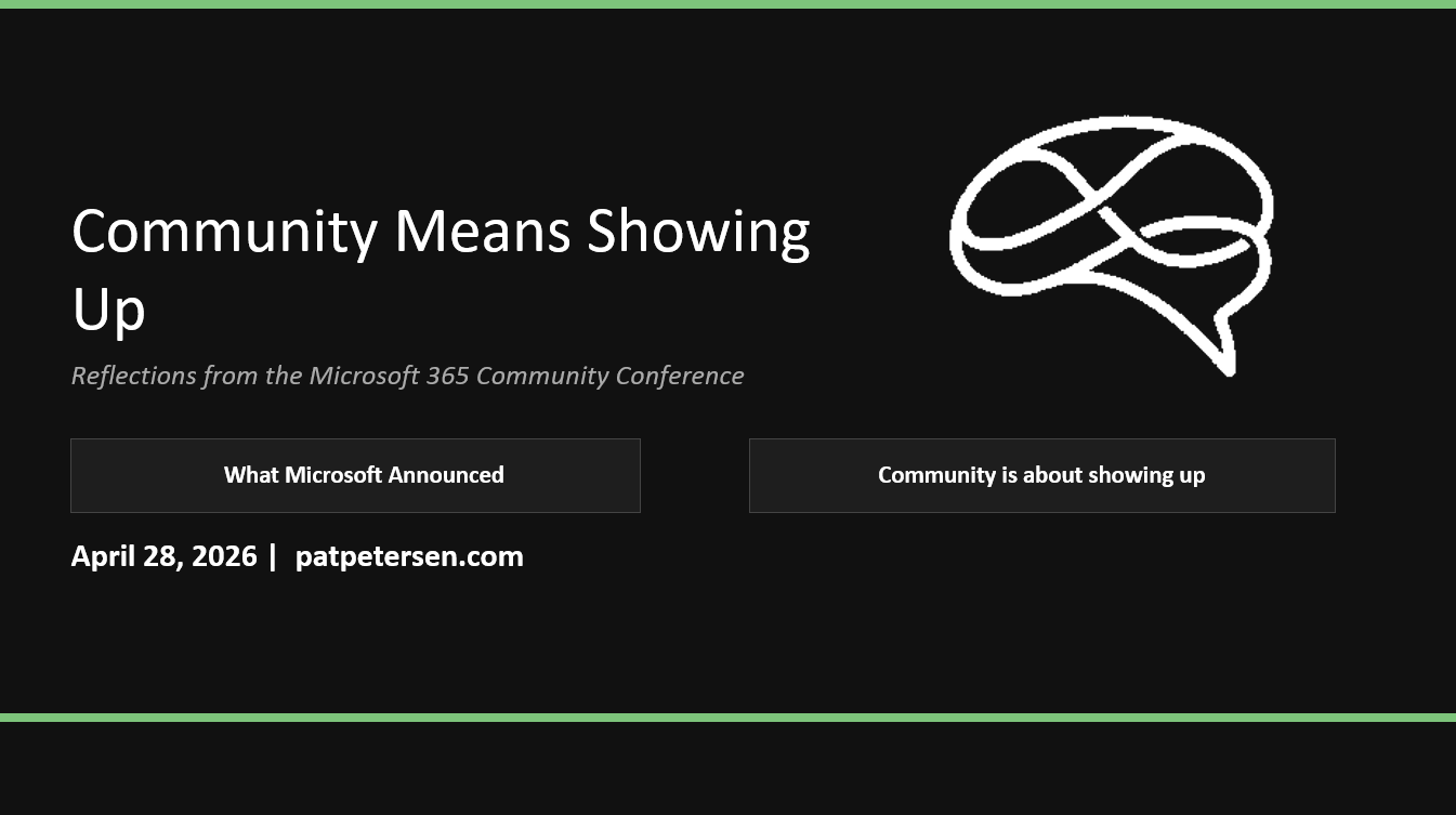 Community Means Showing Up